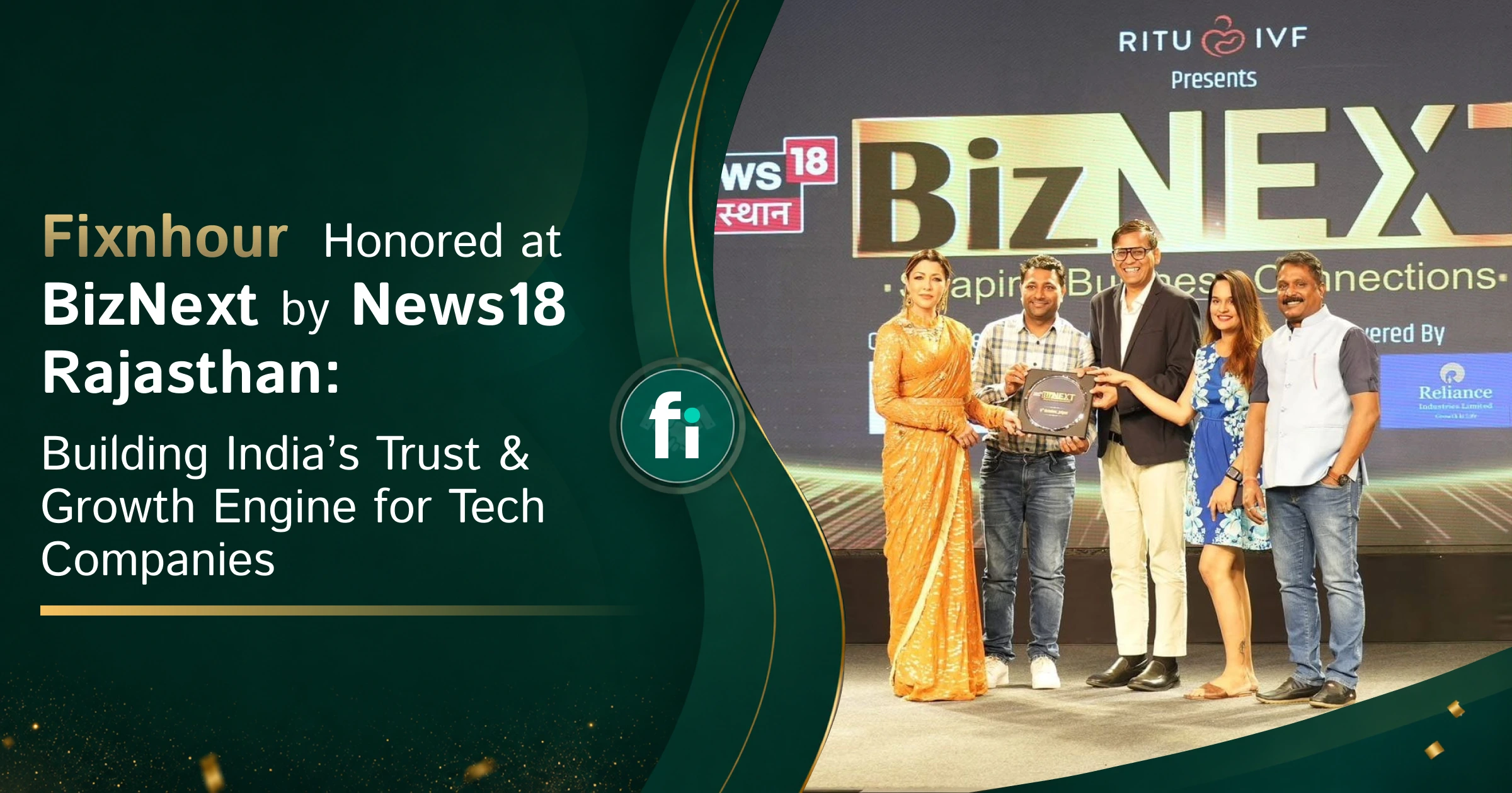 Fixnhour Honored at BizNext by News 18 Rajasthan